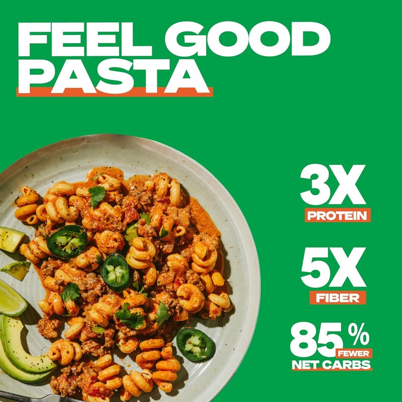 Kaizen Food Company مكرونة كافاتابي من شركة كايزن فود - منخفضة الكربوهيدرات وعالية البروتين - صديقة للكيتو، نباتية، مصنوعة من دقيق اللوبياء الغني بالألياف - 8 أونصات (عبوة من 3) - Image 4