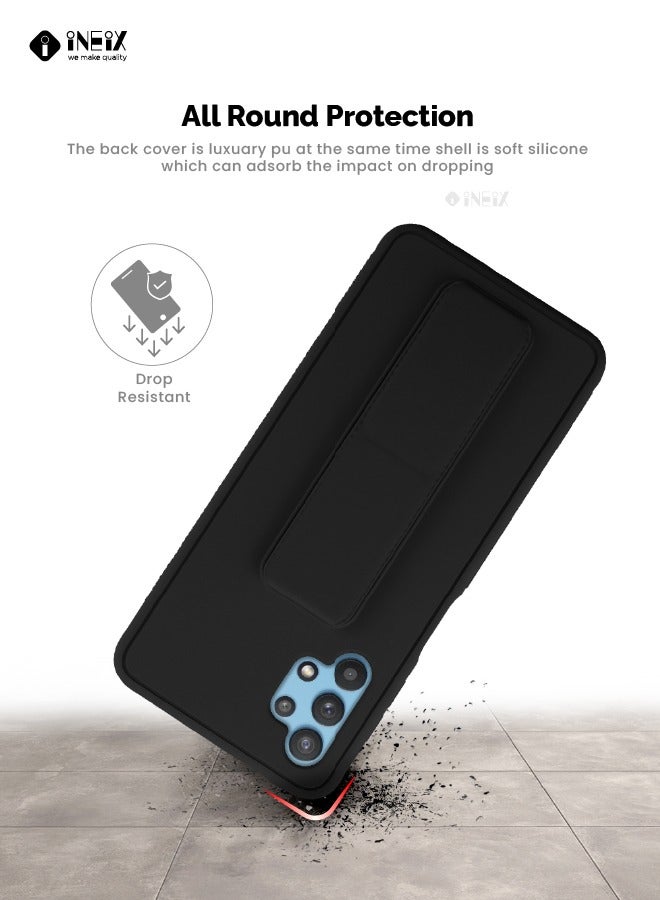 إينيكس جراب حماية 3 في 1 مغناطيسي ذو مسند للهاتف وسوار لأصابع اليد لهاتف سامسونج جلاكسي A32 5G -أسود - Image 5