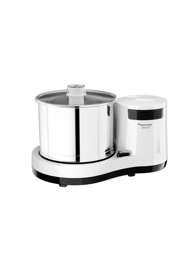 Butterfly Smart 2 Litres Table-Top Wet Grinder|150 Watts|Shockproof ABS Body| Coconut Scrapper Attachment|2 stones with 4-Way Grinding| Stainless Steel Drum | 2 Years Manufacturer's Warranty | White - Image 1