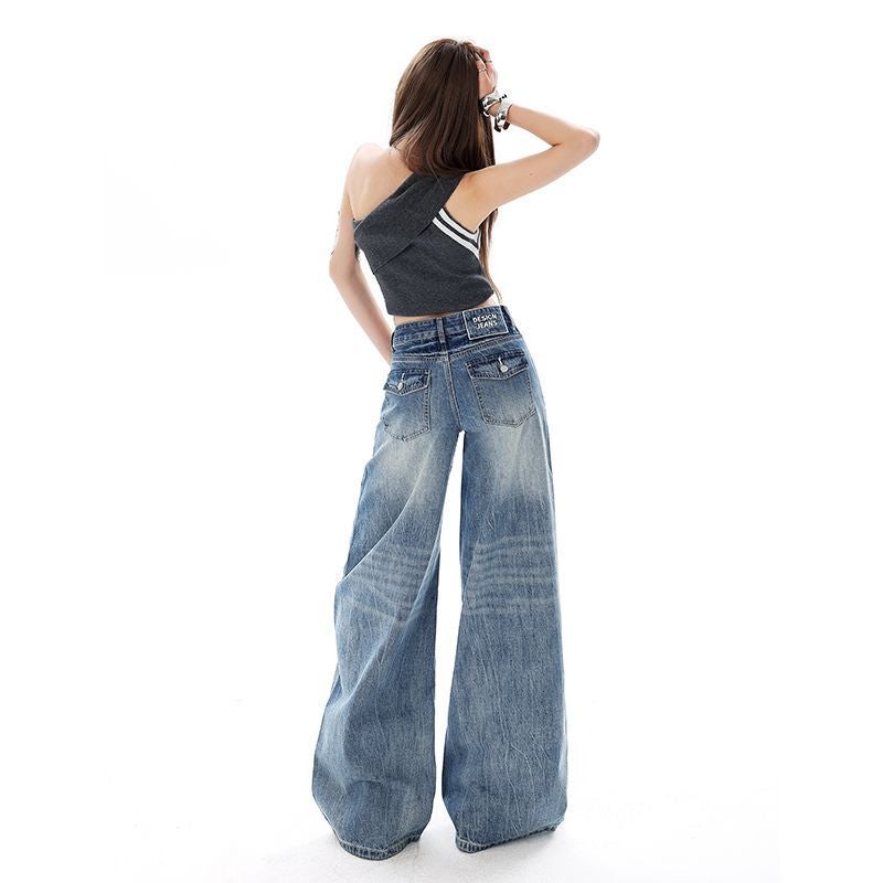 Unisex Classic Denim Jeans Loose Fit Daily Outdoor Wear - Image 1