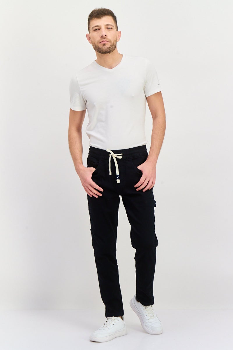 Company Eighty One Men Regular Fit Straight Leg Solid Pants, Black - Image 4