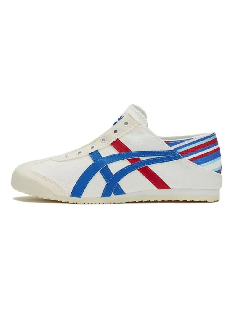 Onitsuka Tiger MEXICO 66 Slip-On Canvas Casual Shoes White/Blue/Red  - Image 1