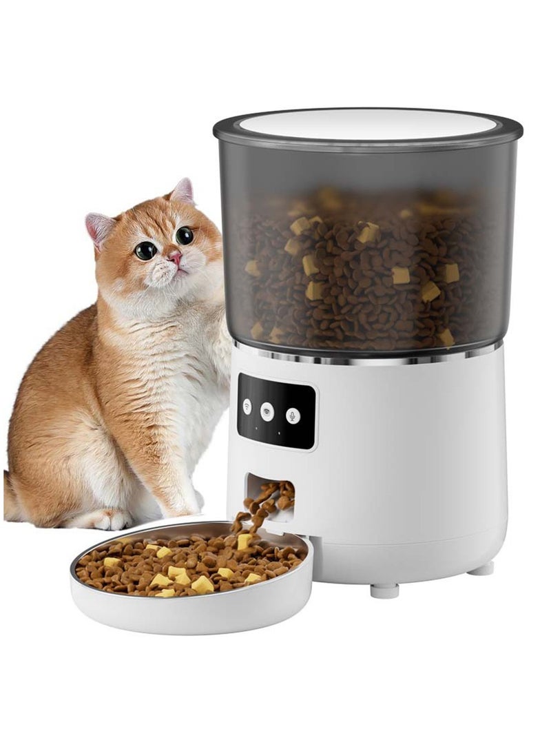 Arabest Smart Automatic Cat Feeders - 4-L Reliable Automatic Cat Food Dispenser Easy Set Up -Portion Control Automatic Dog Feeder, Desiccant Bag Keeps Dry Food Fresh  - Image 1