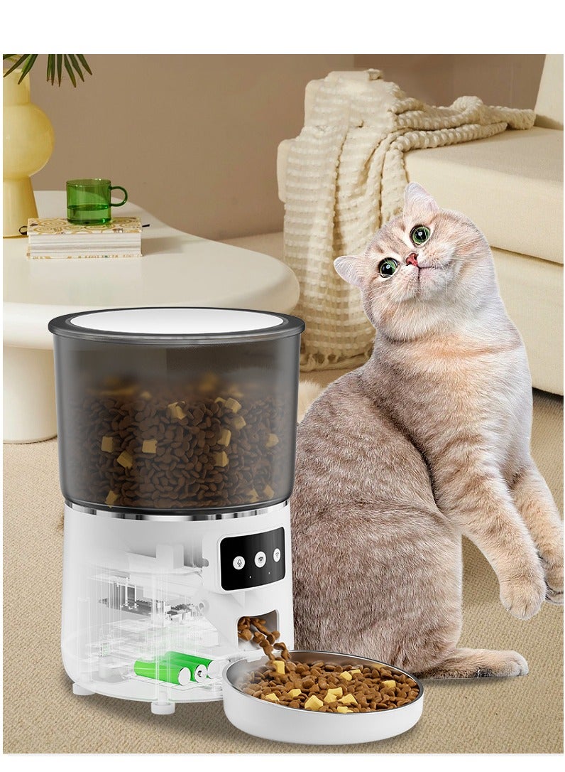 Arabest Smart Automatic Cat Feeders - 4-L Reliable Automatic Cat Food Dispenser Easy Set Up -Portion Control Automatic Dog Feeder, Desiccant Bag Keeps Dry Food Fresh  - Image 3