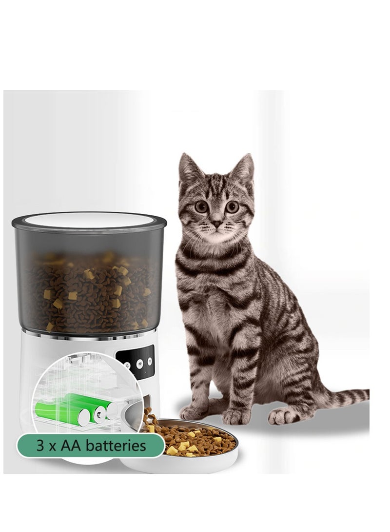 Arabest Smart Automatic Cat Feeders - 4-L Reliable Automatic Cat Food Dispenser Easy Set Up -Portion Control Automatic Dog Feeder, Desiccant Bag Keeps Dry Food Fresh  - Image 4