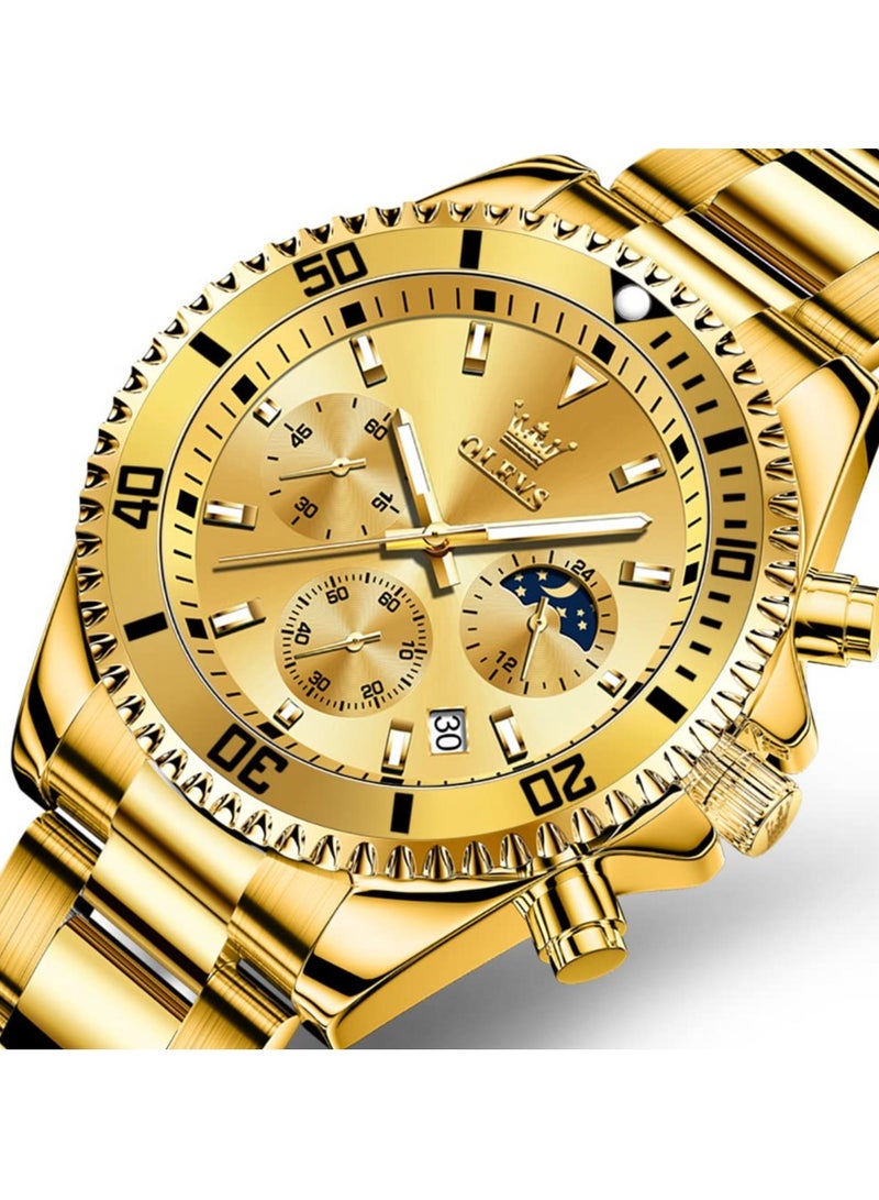 أوليفز ساعات OLEVS للرجال، ساعة كوارتز كاجوال رفيعة للغاية، مقاومة للماء، ساعة يد كبيرة بسيطة، أنيقة، مقاومة للماء، للرجال - Image 2