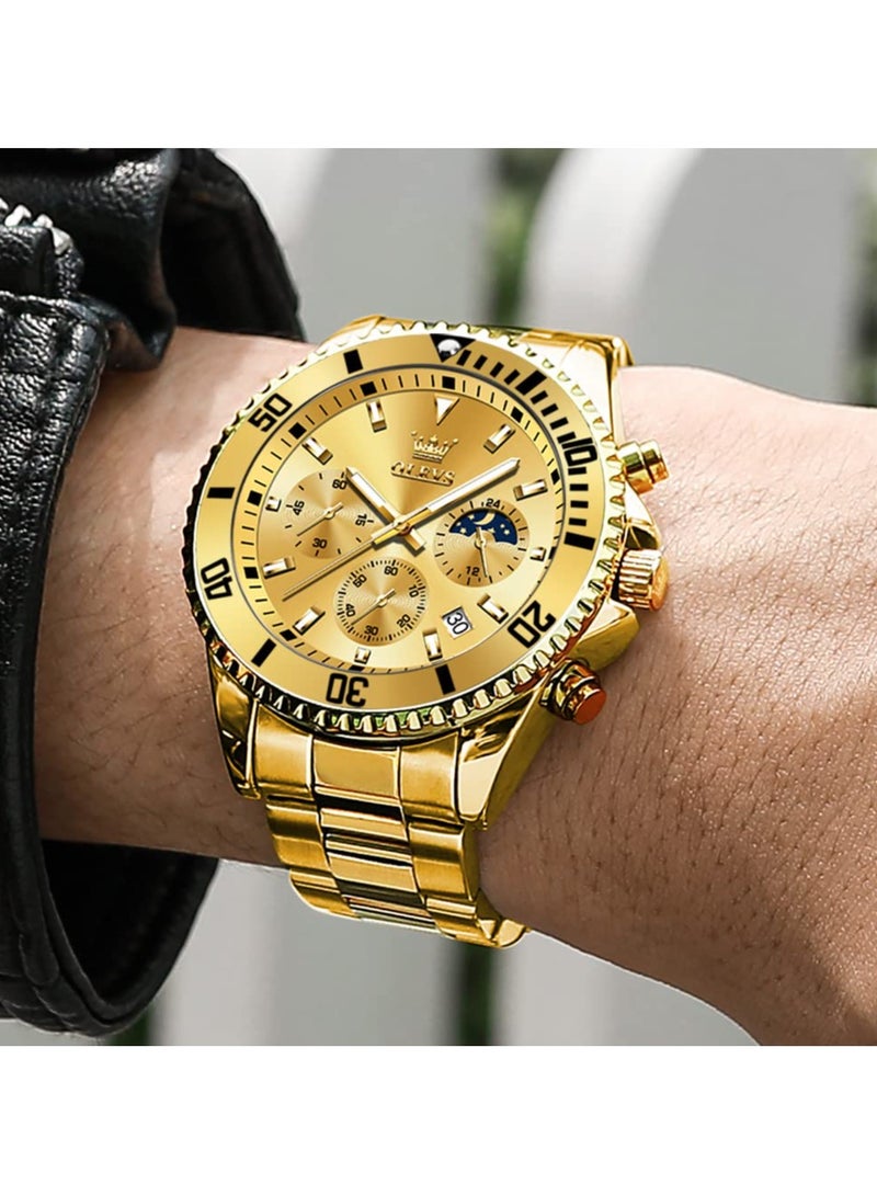 أوليفز ساعات OLEVS للرجال، ساعة كوارتز كاجوال رفيعة للغاية، مقاومة للماء، ساعة يد كبيرة بسيطة، أنيقة، مقاومة للماء، للرجال - Image 4