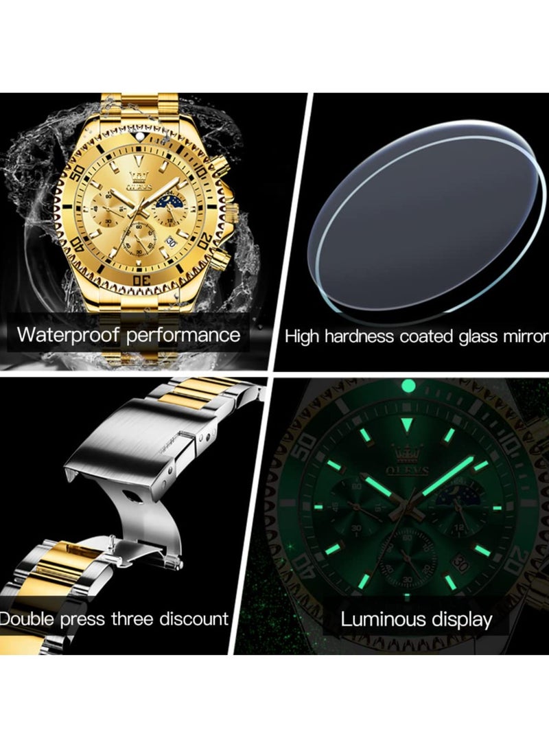 أوليفز ساعات OLEVS للرجال، ساعة كوارتز كاجوال رفيعة للغاية، مقاومة للماء، ساعة يد كبيرة بسيطة، أنيقة، مقاومة للماء، للرجال - Image 5
