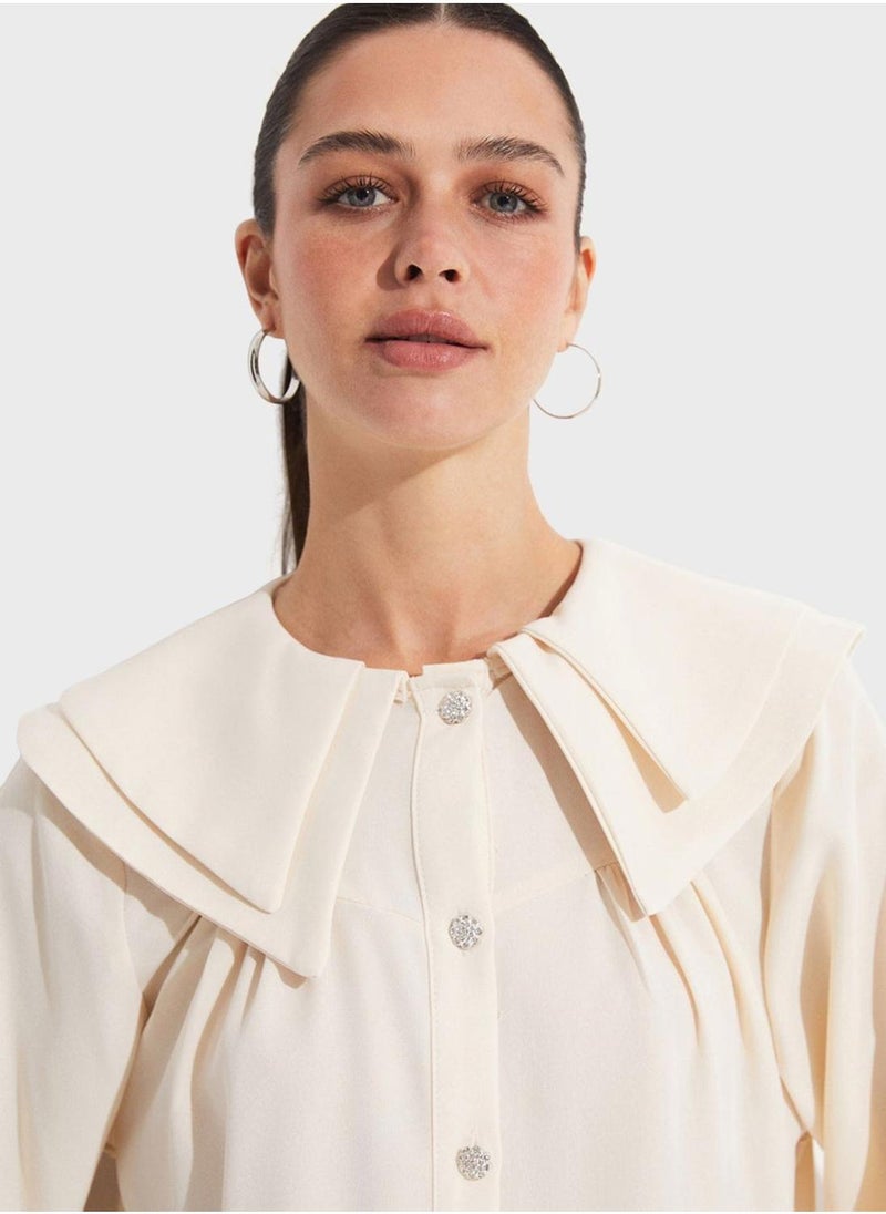 جون قميص أطفال مزين بأزرار - Image 4