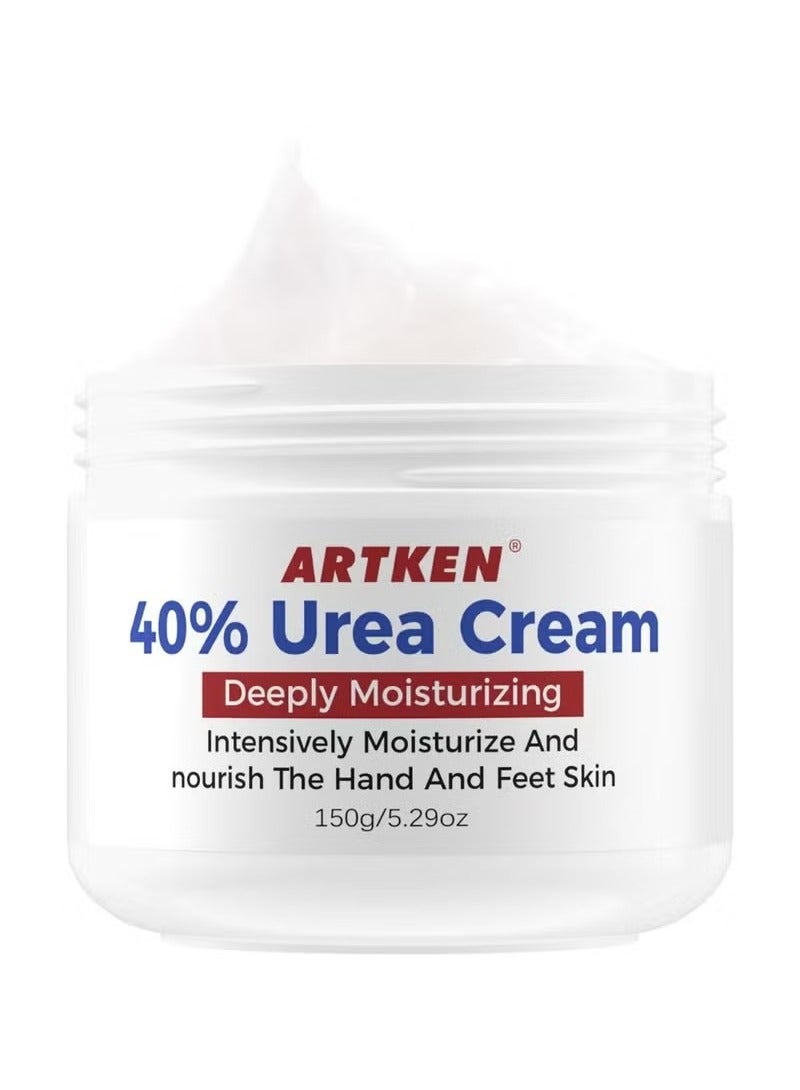  آتكن 150 جرام 40% كريم اليوريا حمض الصفصاف كريم القدم صدع اليد جرب مزيل كريم اليد القدم صدع الكعب العالي الكعب الكوع الأظافر الركبتين ترطيب الجلد أقصى قوة محلول اليوريا - Image 1