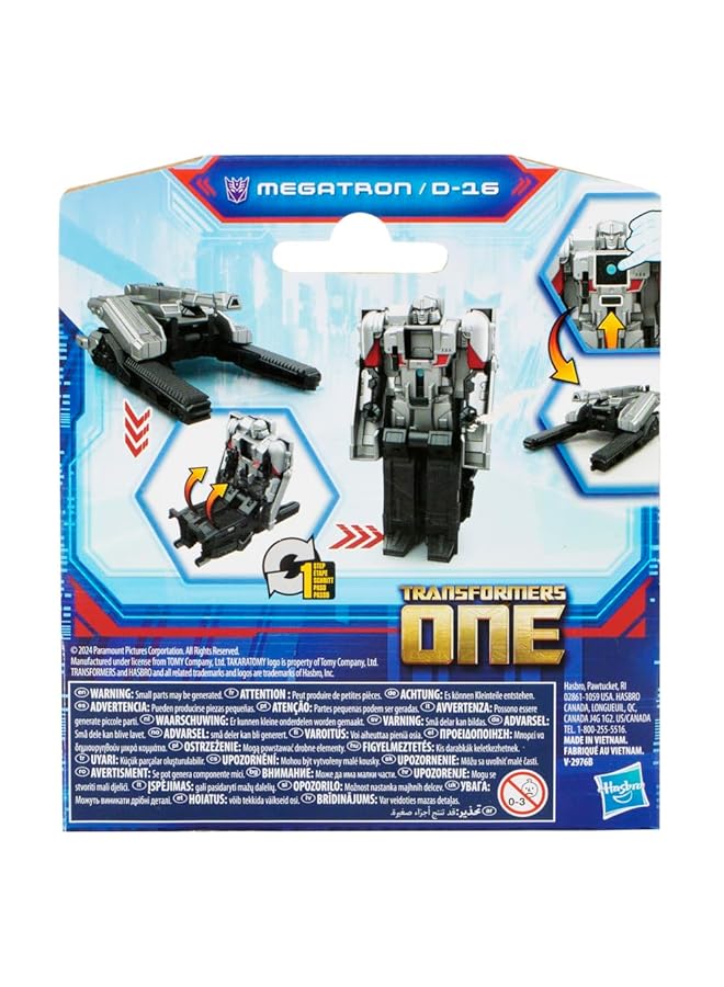 TRANSFORMERS : One Cog Changer Megatron (D 16) 4 Inch Robot Action Figure Interactive Toys For Boys And Girls Ages 6 And Up - Image 4