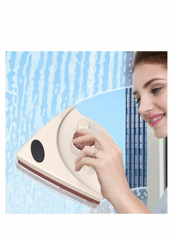 Magnetic Window Cleaner Tool, Double Sided Brush, Five-Gear Adjustable Outside Window Cleaner Home Glass Wiper for High Windows Thickness 0.2-1 Shower Window Squeegee 106 Pcs