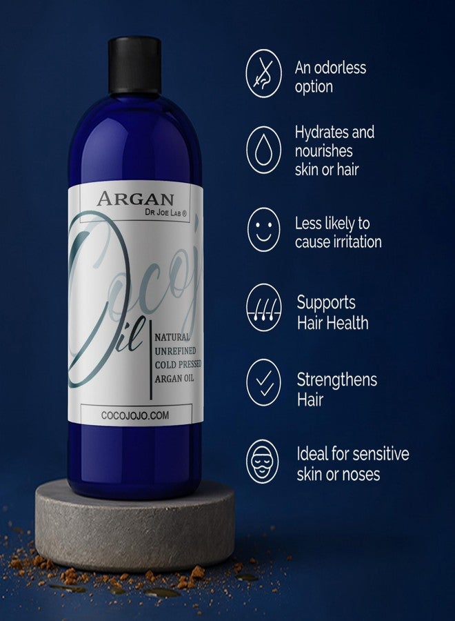 cocojojo Argan Oil -Cold Pressed 16 oz Pure Natural Extra Virgin Unrefined Argan Moroccan Marrakesh Oil Moisturizer Hair Face Lips Body Scalp Skin Hair - Image 3