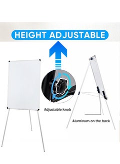 GBQ Magnetic Whiteboard 60*90cm Aluminum Height Adjustable With Stand With 1pcs Whiteboard Marker, 2 pcs Flipchart Holders, 1pcs Whiteboard Eraser  - Image 3