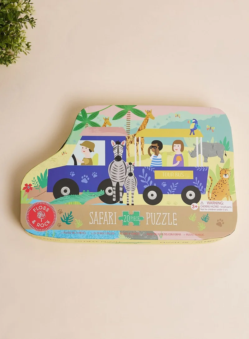 Floss & Rock Jungle 20Pc "Crocodile" Shaped Jigsaw With Shaped Box