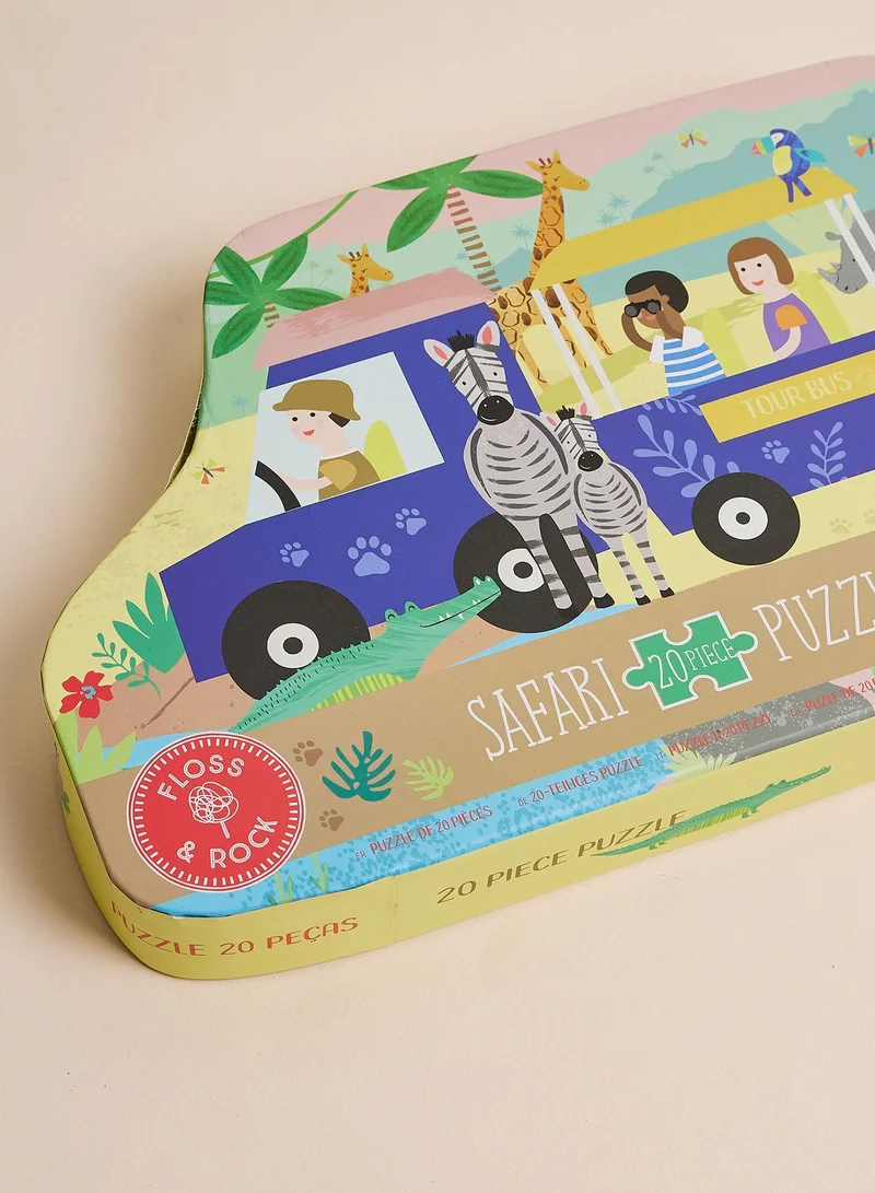 Floss & Rock Jungle 20Pc "Crocodile" Shaped Jigsaw With Shaped Box