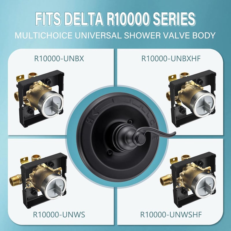 LOWCUS Pressure-Balancing Valve Trim Replacement for Delta BT14096-BL Windemere 14 Series, Oil Rubbed Bronze - Image 4