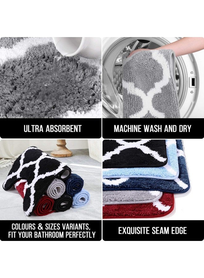 AEROHAVEN™ Glorious Super Soft Microfiber Abstract Moroccan Designer Anti Slip Bathmat (Grey, 50 cm x 180 cm (Runner)) - Image 5