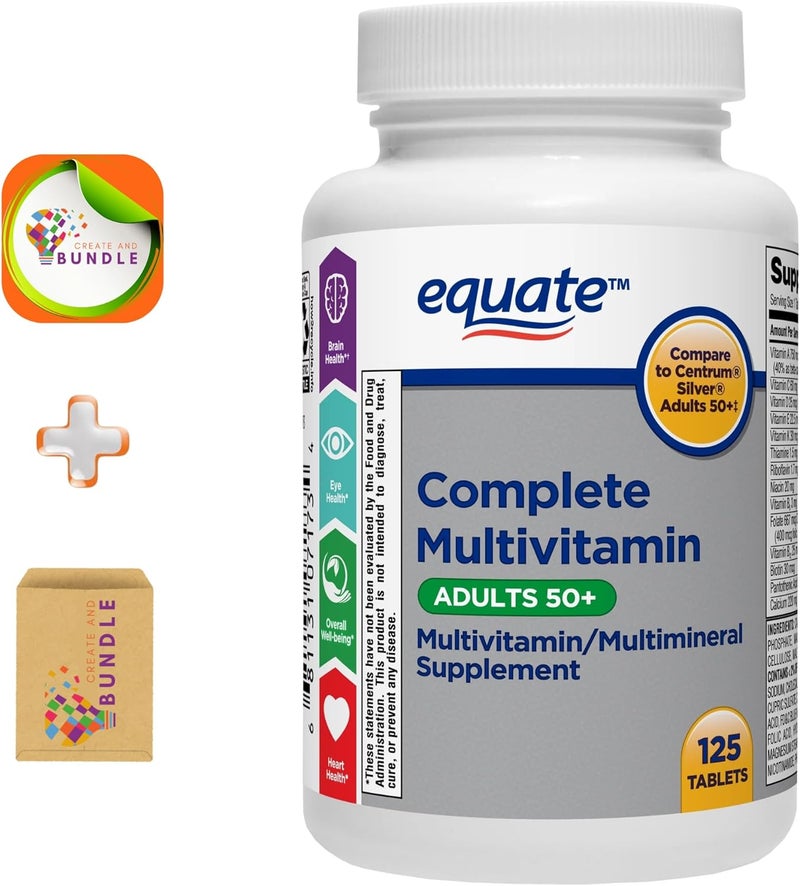 Create and Bundle Complete Multivitamin for Adults 50+ - 125 Tablets - Image 1