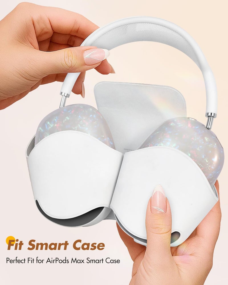 Joyleop for Airpods Max Case - Stylish Durable Hard for AirPods Max Covers, Pearlescent Mica Protective Headphones Case with Unique Design, Pretty Essential Accessories for Headphones - Image 4