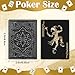 Wkchxd Playing Cards 2 Pack Plastic Playing Cards Waterproof Deck of Cards 2 Pack Cool Black Palying Cards for Adults Premium Standard Poker Card Set for Beach Pool Table Party Card Games Black - Image 4