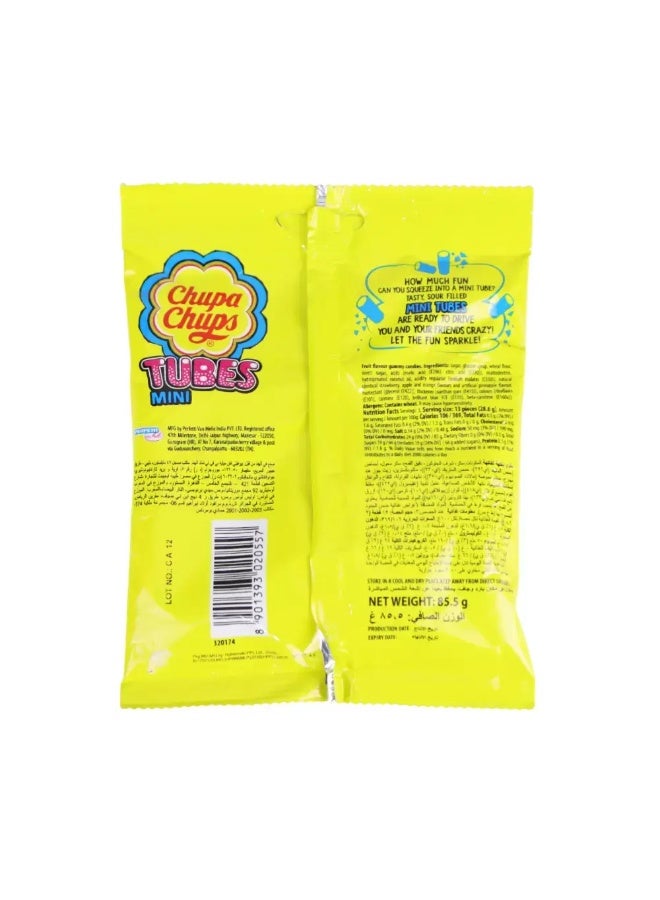 Chupa Chups Mini Tubes Center Filling Sour Chewy Tubes- 85.5gms - Image 2