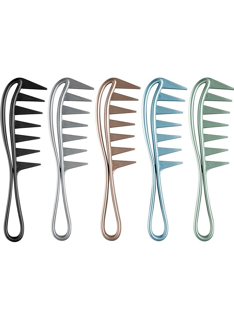 LANGMANNI Professional Salon-Grade Detangling Comb - 1pc Wide-Tooth Hair Comb for Curly Hair - Durable ABS Plastic Bristle Material for Smooth, Tangle-Free Coiffure