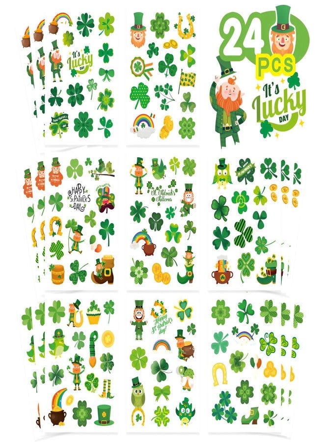 Finduat 357 Pcs St. Patrick's Day Stickers - Shamrock Sticker for Leprechaun Clover Hat Irish Day Themed Party Holiday Stickers Patricks Day Gifts St Patricks Day Party Favors Accessories Decorations - Image 1
