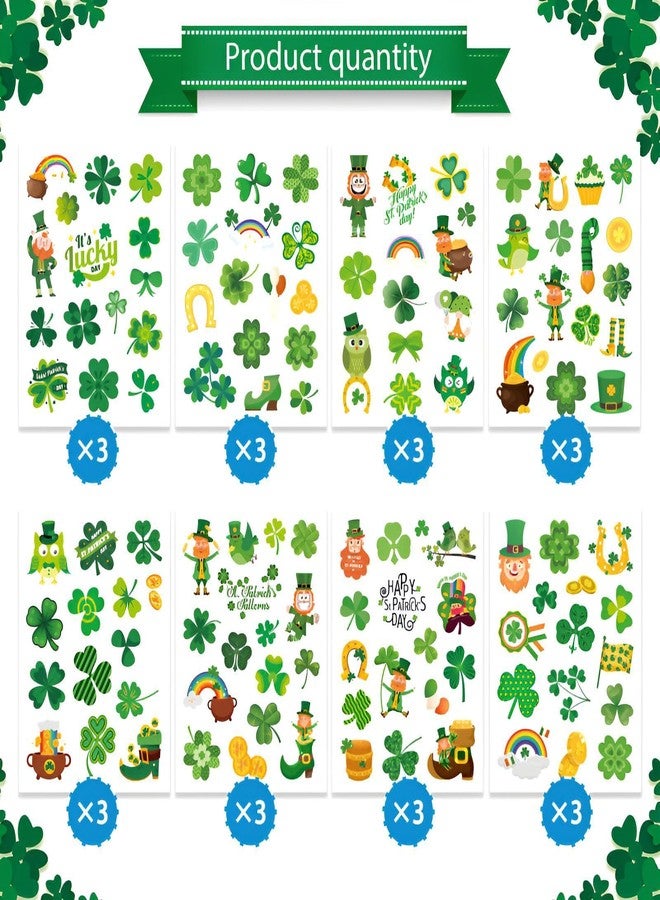 Finduat 357 Pcs St. Patrick's Day Stickers - Shamrock Sticker for Leprechaun Clover Hat Irish Day Themed Party Holiday Stickers Patricks Day Gifts St Patricks Day Party Favors Accessories Decorations - Image 4