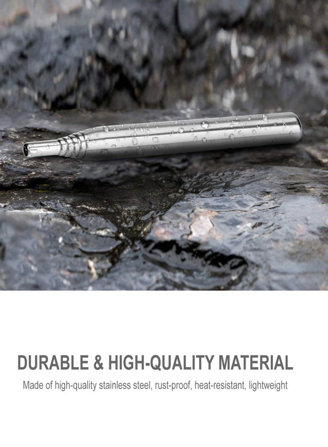 Fire Blow Pipe Pocket Blow Fire Tube Stainless Steel Collapsible Fire Blowpipe for Outdoor Survival Gadgets Camping Grill Tool - Image 2