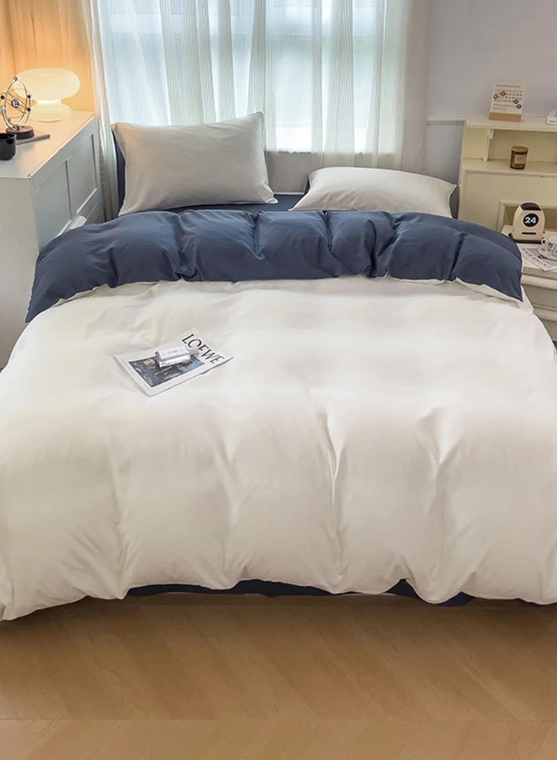 Sharpdo 4-Piece Set Bedding Modal Quilt Cover Set with 1 Quilt Cover 1 Sheet and 2 Pillowcases 2m Bed (200*230cm)