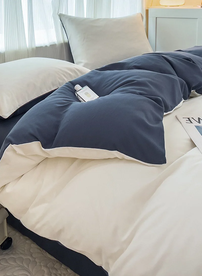 Sharpdo 4-Piece Set Bedding Modal Quilt Cover Set with 1 Quilt Cover 1 Sheet and 2 Pillowcases 2m Bed (200*230cm)