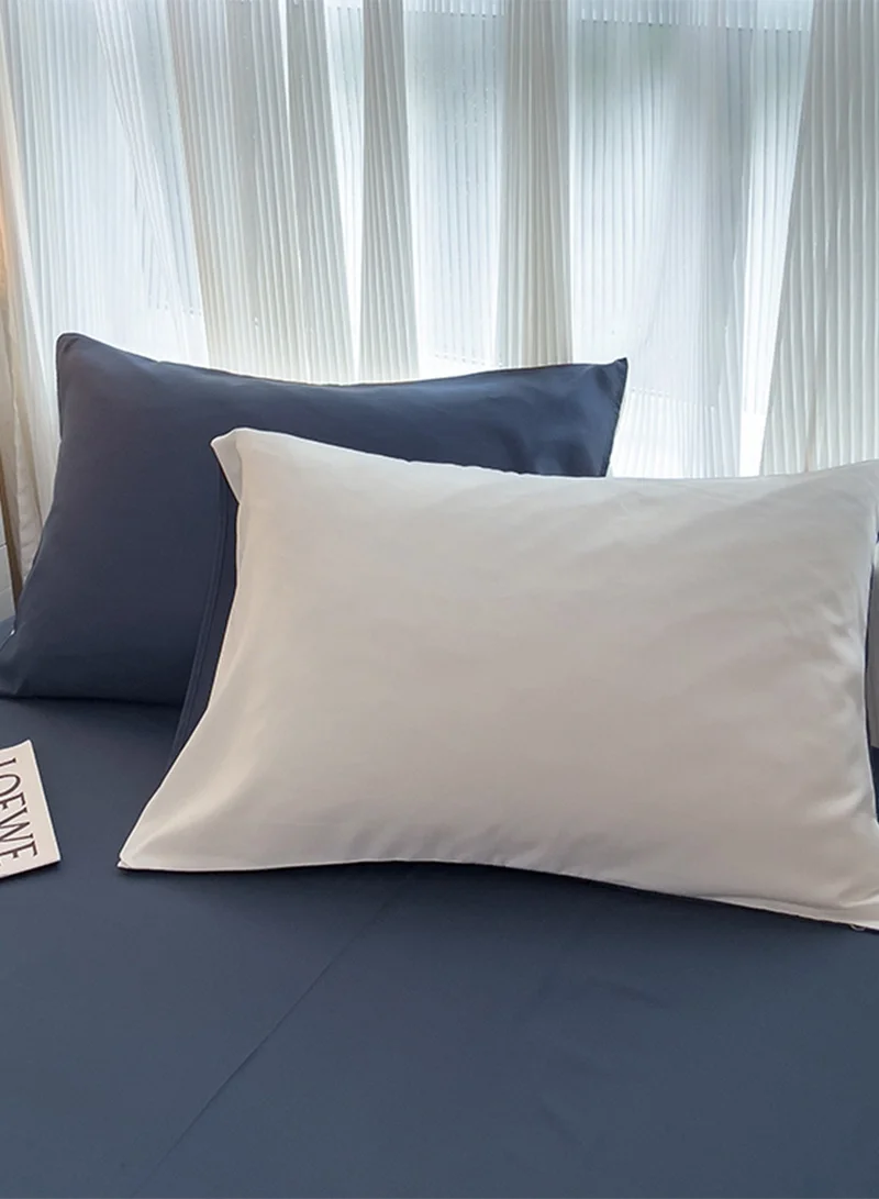 Sharpdo 4-Piece Set Bedding Modal Quilt Cover Set with 1 Quilt Cover 1 Sheet and 2 Pillowcases 2m Bed (200*230cm)