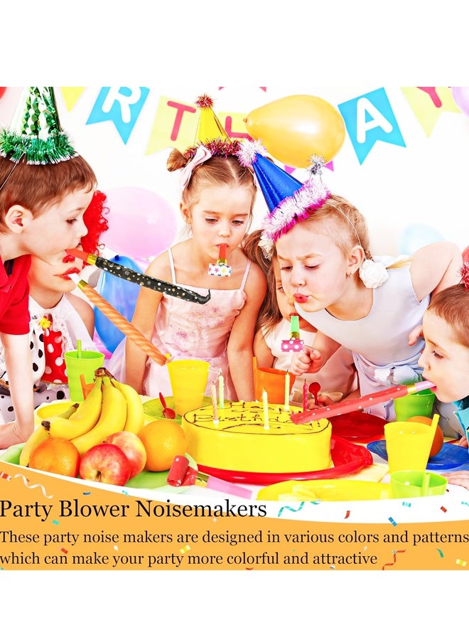 25 Pcs Party Blower Colorful Blowouts Noisemakers Birthday Blowouts Whistles for Party Favors(Colorful Paper Roll) - Image 3