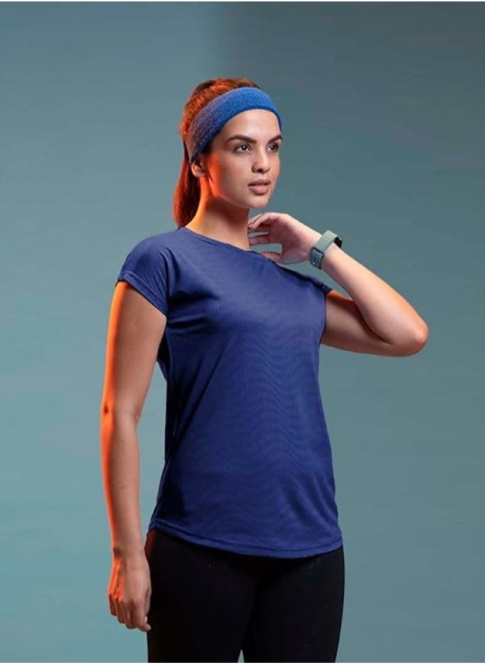 Lyra Women's Yoga Shirt | Blue | Color Shade May Vary  - Image 3