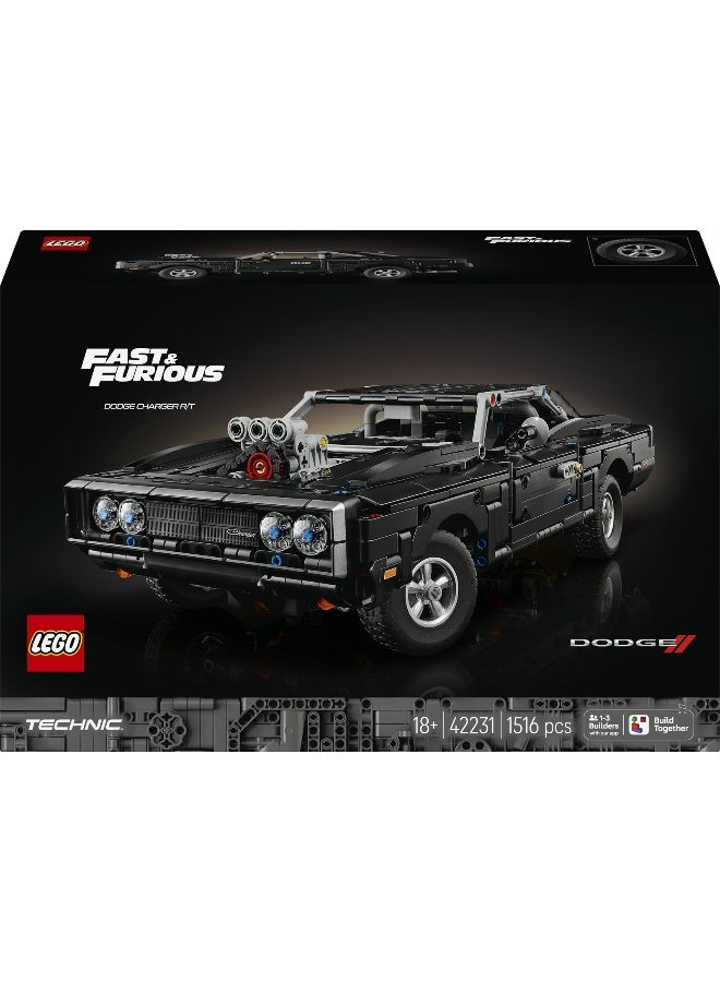 LEGO Technic Fast and Furious Dodge Charger R/T Car 42231 Building Toy Set (278 Pieces) - Image 2