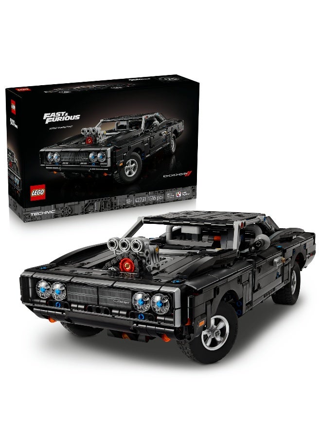 LEGO Technic Fast and Furious Dodge Charger R/T Car 42231 Building Toy Set (278 Pieces) - Image 1