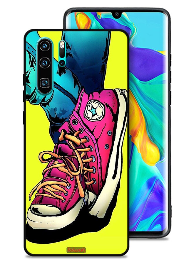 Tolwak Huawei P30 Pro Protective Case Cover Canva Shoes Art  - Image 1