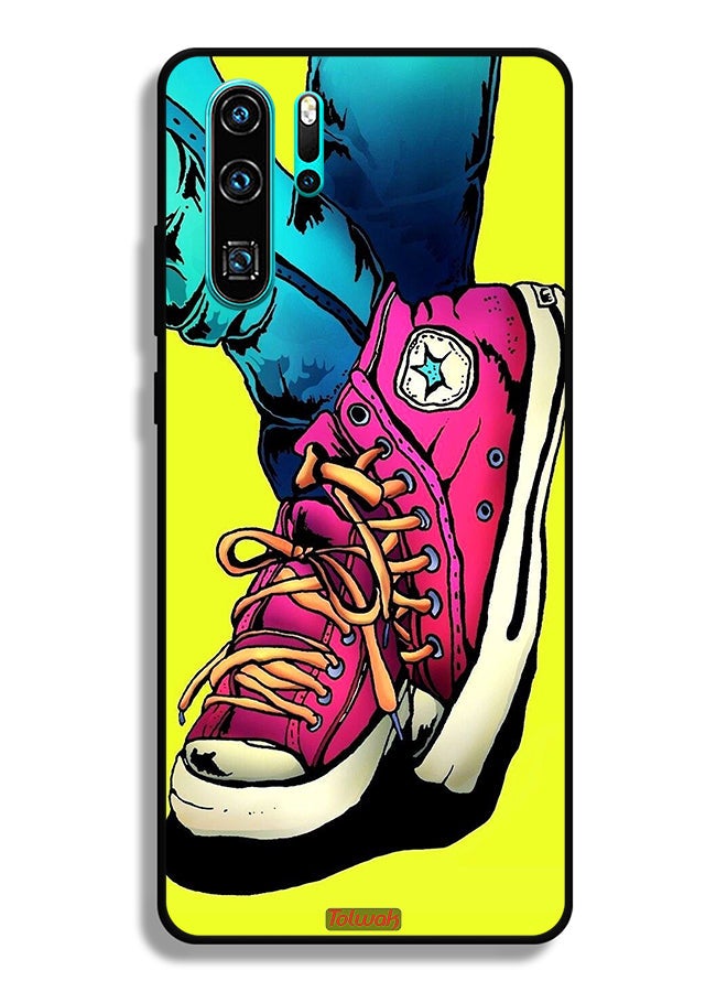 Tolwak Huawei P30 Pro Protective Case Cover Canva Shoes Art  - Image 2