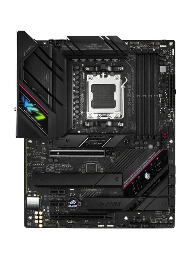 ASUS ROG STRIX B650E-F GAMING WIFI ATX Motherboard, AM5 Socket, AMD B650 Chipset, Intel 2.5Gb Ethernet, 4 x 2-Channel DDR5 128GB Max, 1xPCIe 5.0x16, 3xM.2 PCIe, USB 2.0/3.2 1xHDMI/DP | 90MB1BQ0-M0EAY0 Black - Image 1