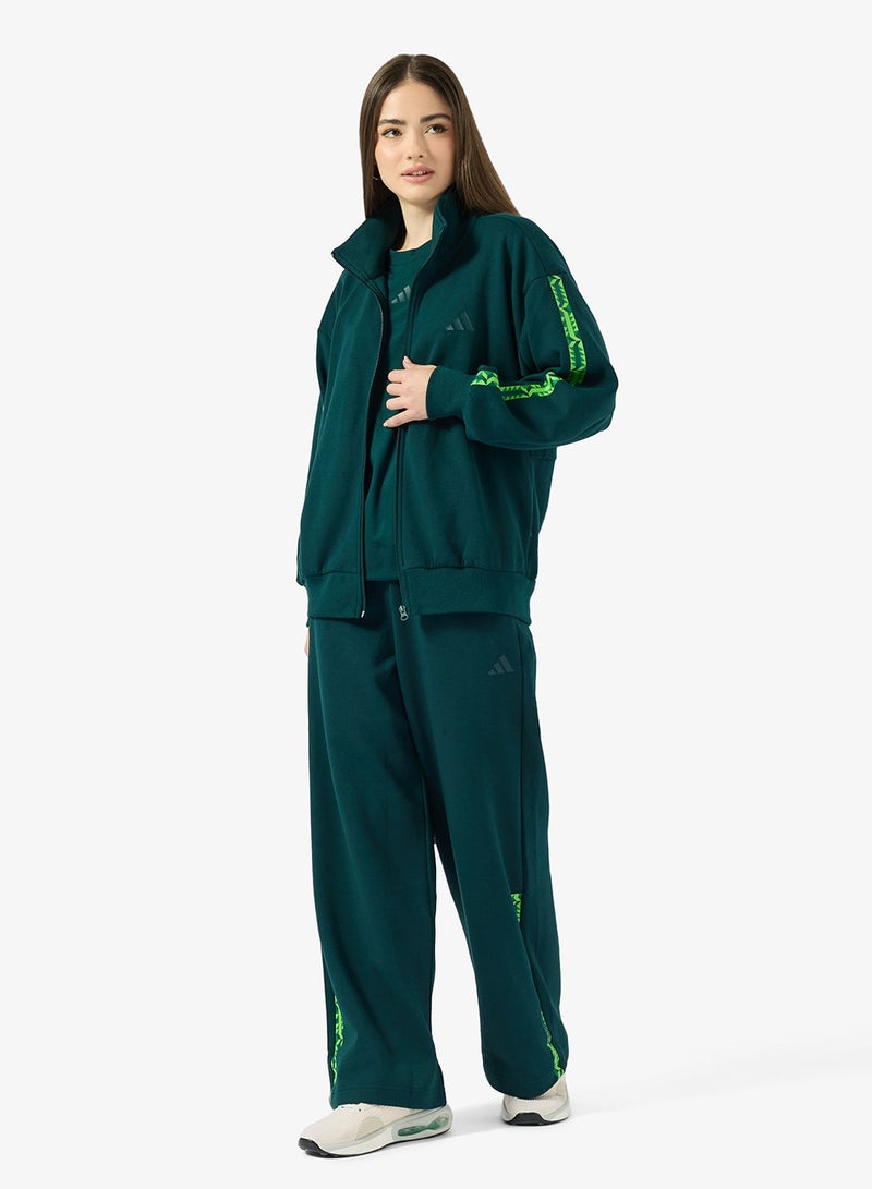Adidas بنطلون مستقيم من قماش لامع ناعم - Image 3