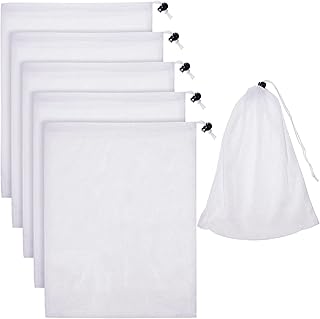 BOAO Boao 6 Pack Vacuum Pool Cleaner Fine Mesh Bag 9 x 13.8 Inch Nylon Pool Vacuum Net Bag Replacement Bag for Pool Leaf - Image 1
