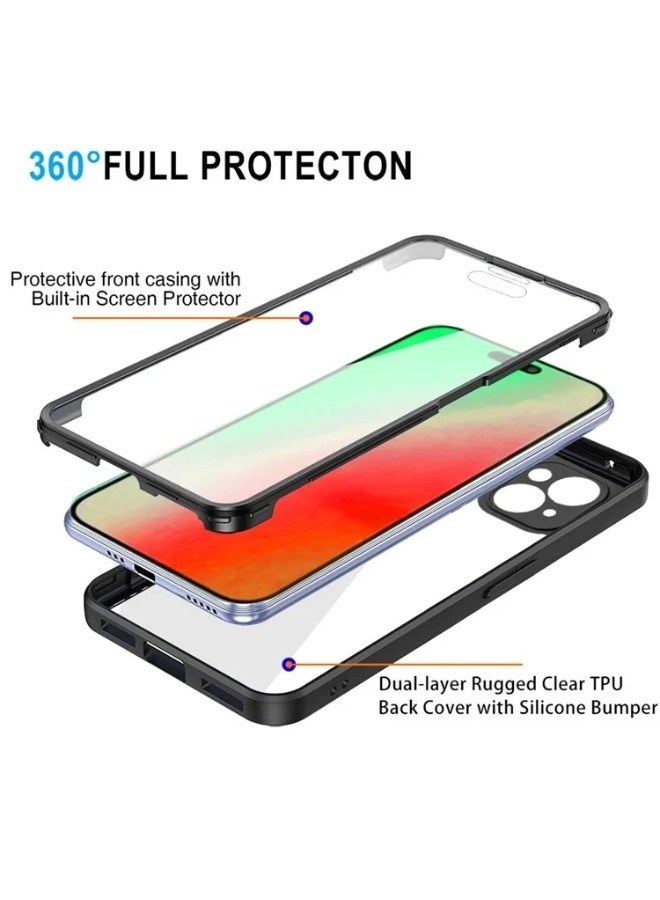 ShebSheb Designed for iPhone 15 Plus Case, Full Body Rugged Case with Built-in Touch Sensitive Anti-Scratch Screen Protector, with Camera Lens Protector - Image 2