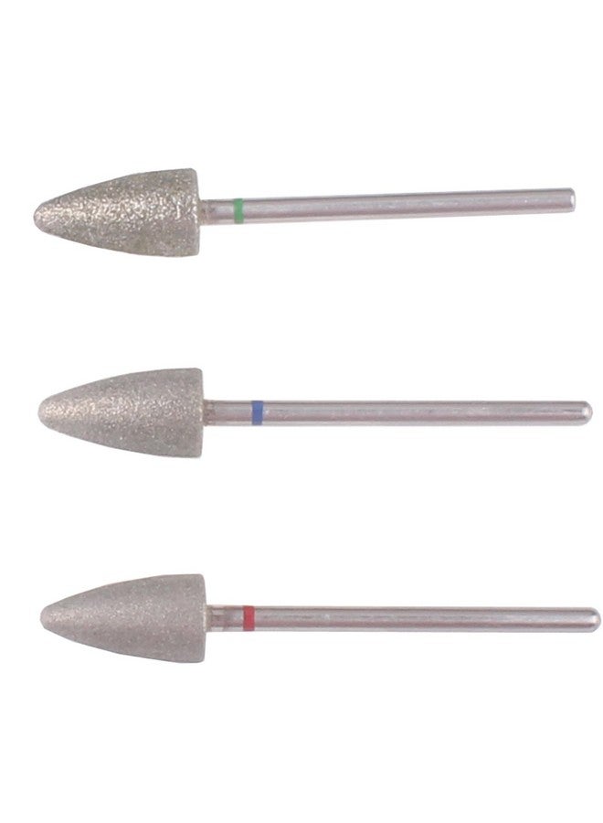 MZCMSL 3Pcs Pedicure Cone Drill Bits For Foot Callus Smoothing, 3/32 Shank Pro Diamond Cuticle Bit(Fine+Medium+Coarse) - Image 3
