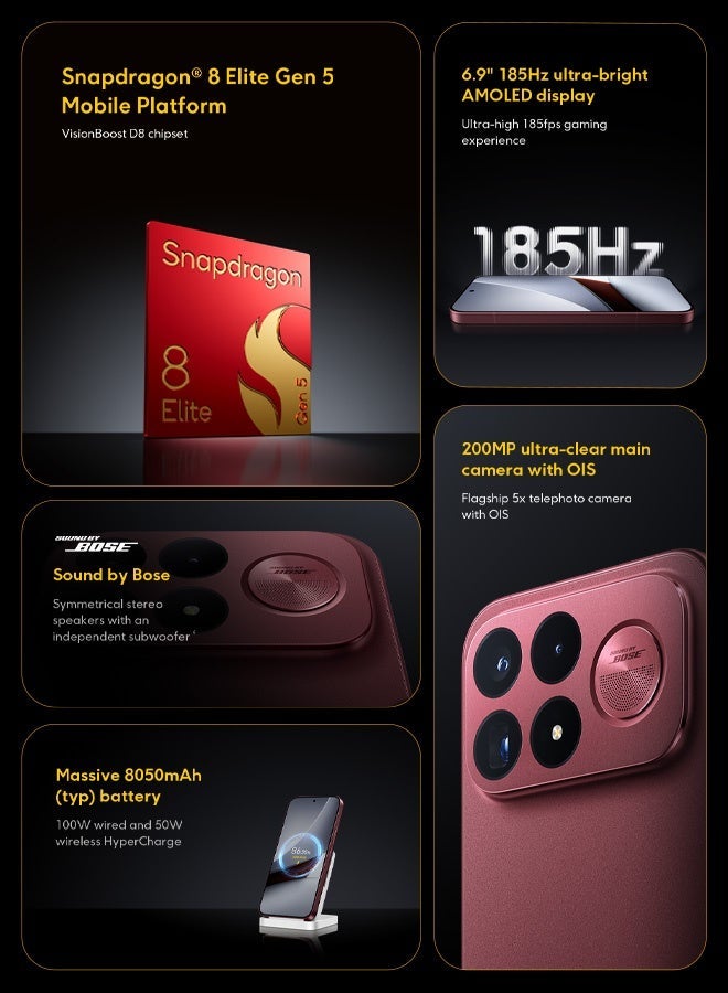شاومي POCO F9 Ultra Dual SIM 5G Black 16GB RAM 512GB With Headphone - Middle East Version - Image 3