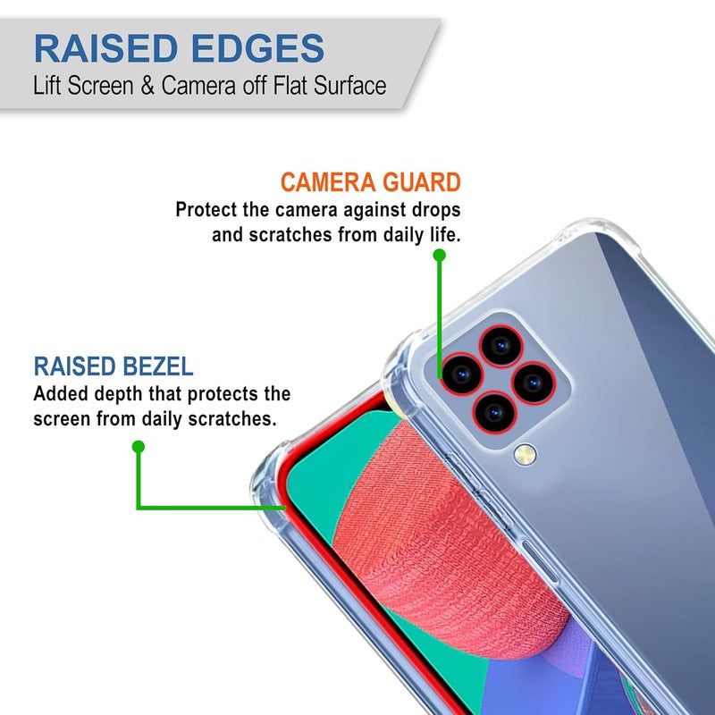 Cedo Samsung Galaxy M33 (5G) Bumper Case | Soft Jel Flexible Thin Full Protection Shock Proof Clear TPU Back Case Cover for Samsung Galaxy M33 (5G) (Transparent) - Image 2