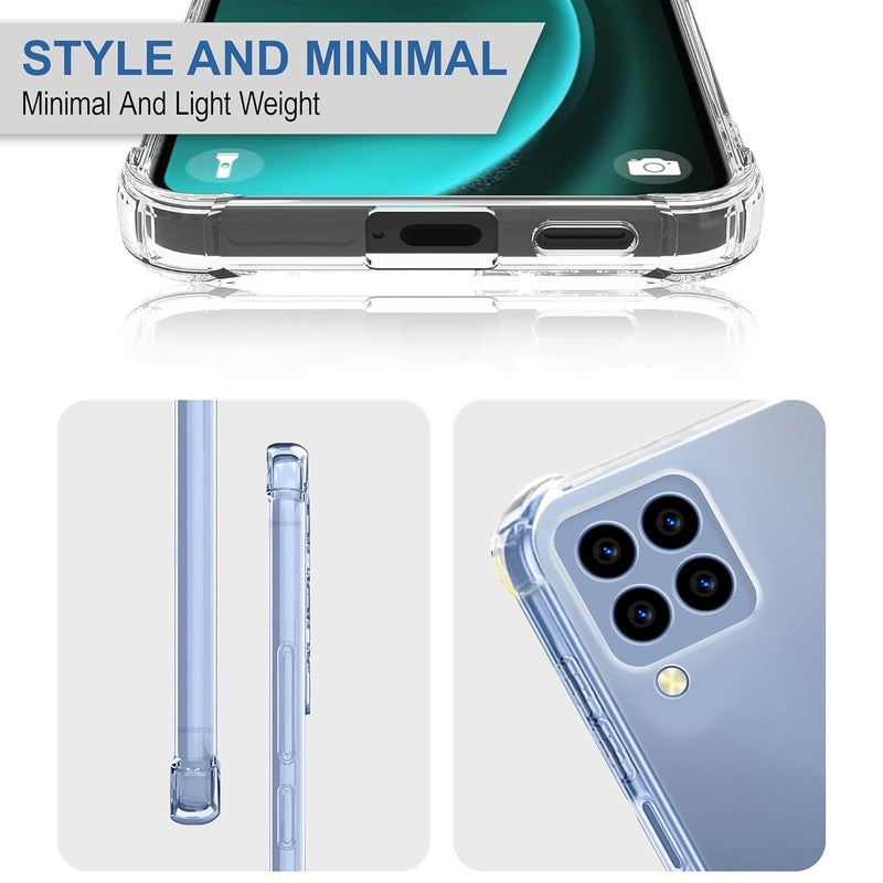 Cedo Samsung Galaxy M33 (5G) Bumper Case | Soft Jel Flexible Thin Full Protection Shock Proof Clear TPU Back Case Cover for Samsung Galaxy M33 (5G) (Transparent) - Image 4