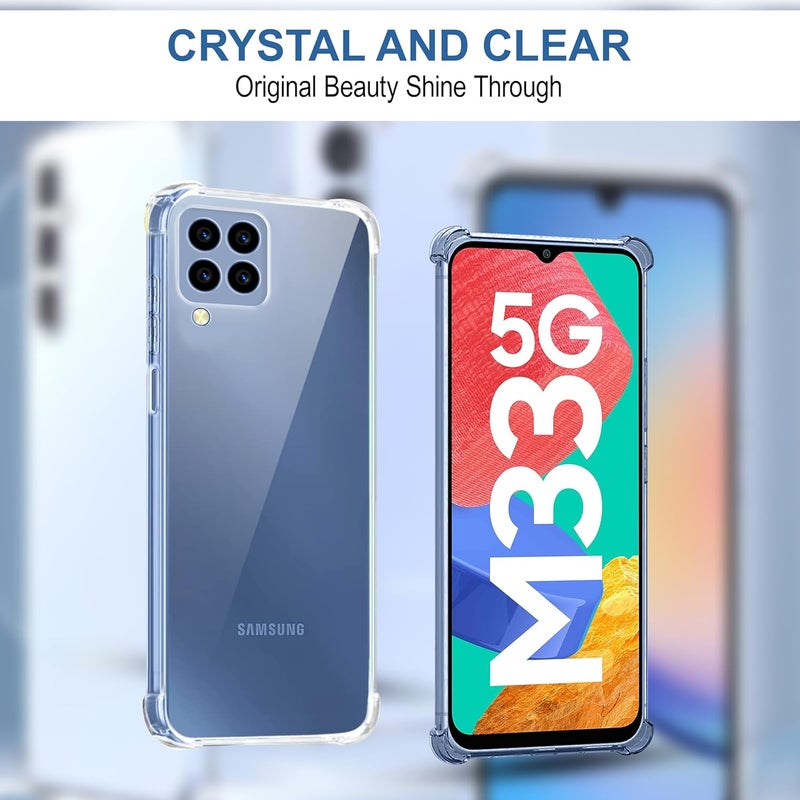 Cedo Samsung Galaxy M33 (5G) Bumper Case | Soft Jel Flexible Thin Full Protection Shock Proof Clear TPU Back Case Cover for Samsung Galaxy M33 (5G) (Transparent) - Image 5