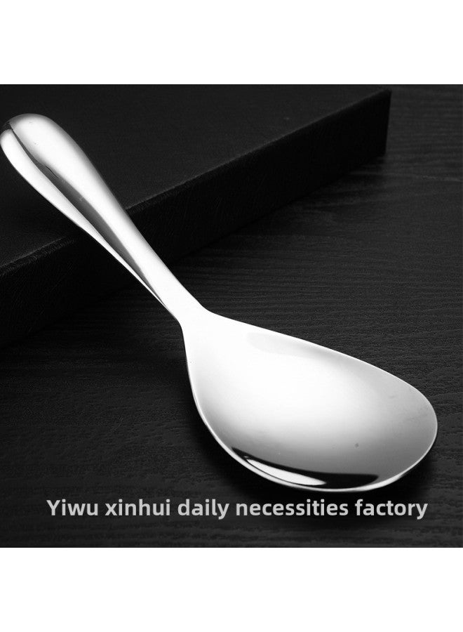 Household Stainless Steel Rice Spoon For Rice Non-stick Rice Spoon For Rice Spoon Shovel Rice Rice Dishes Public Spoon Special Thick Rice Spoon-Specifications:Stainless Steel Rice Spoon  - Image 3
