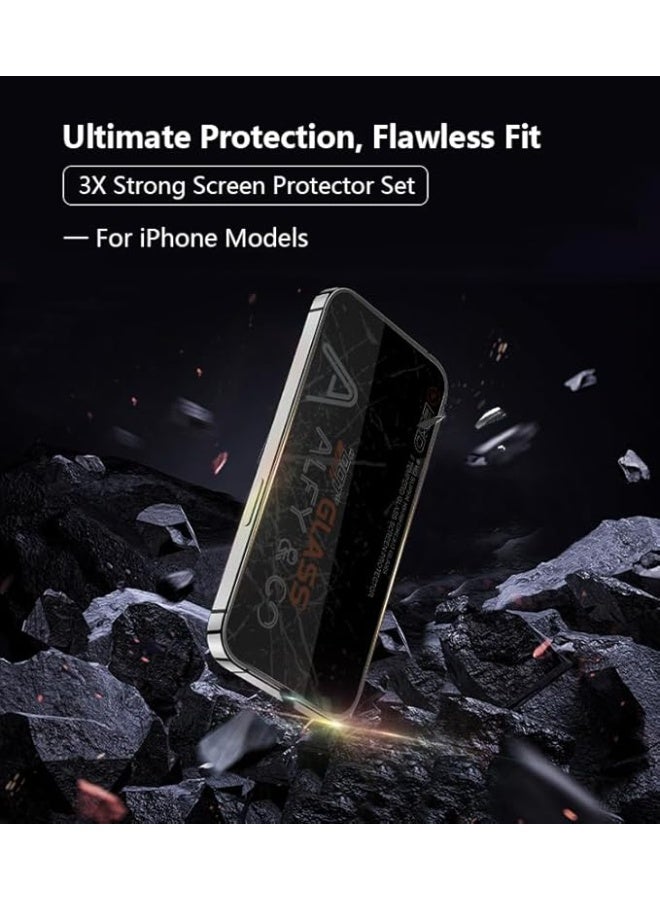 الغي اند كو واقي شاشة عالي الجودة للخصوصية مع مجموعة تثبيت لهاتف iPhone 16 Pro Max قطعتين - Image 3
